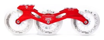 Триколісний сет для роликів FE Supersonic Lazerwheelz 110 mm червоний