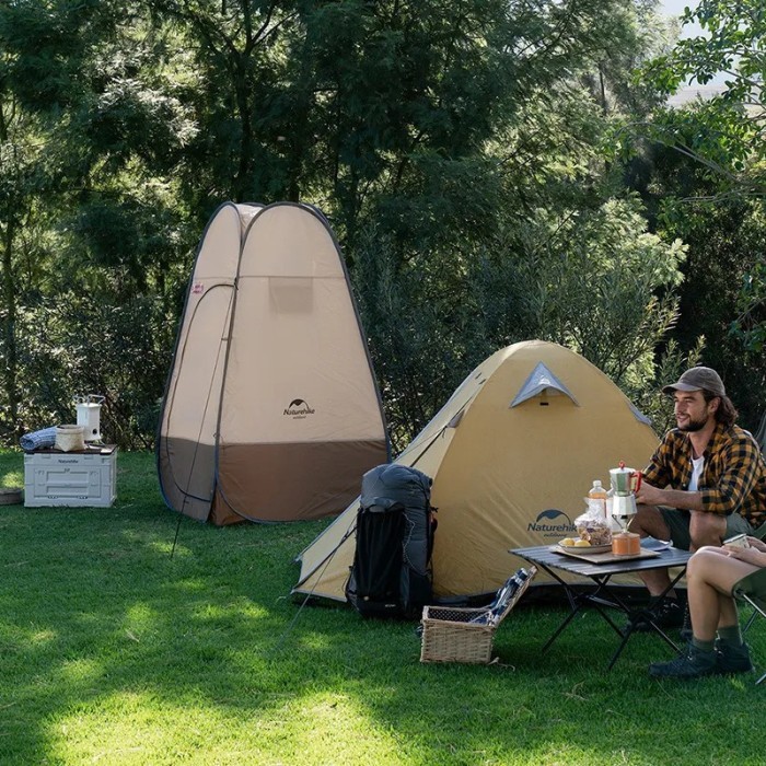 Душовий намет розкладний Naturehike NH17Z002-P, коричневий, укр, укр