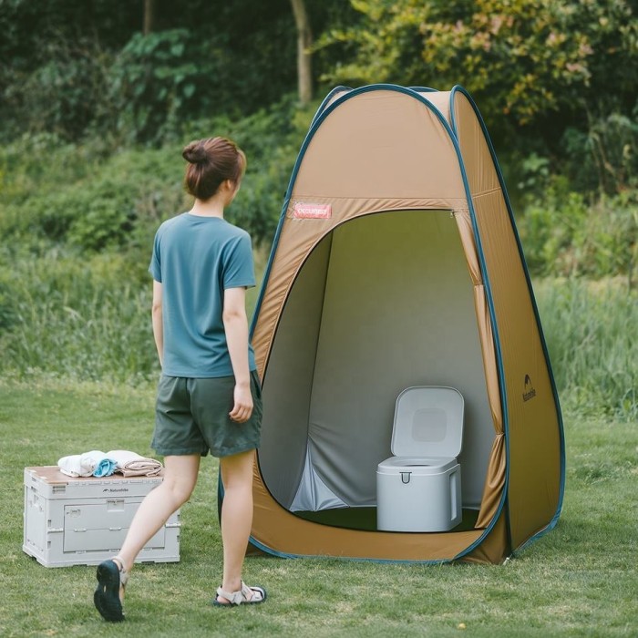 Душовий намет розкладний Naturehike NH17Z002-P, коричневий, укр, укр