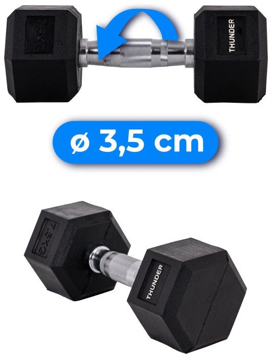 Гантель шестигранна THUNDER 7,5 кг