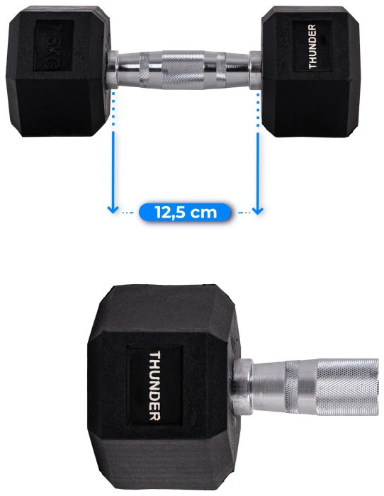 Гантель шестигранна THUNDER 7,5 кг