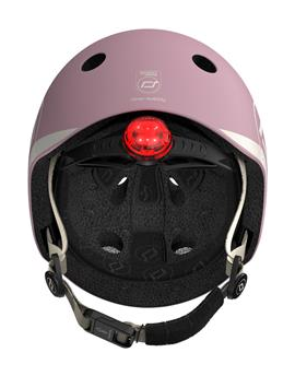 Шолом захисний дитячий Scoot and Ride, пастельно-бузковий з ліхтариком 45-51см, укр, укр