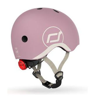 Шолом захисний дитячий Scoot and Ride, пастельно-бузковий з ліхтариком 45-51см