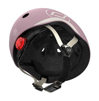 Шолом захисний дитячий Scoot and Ride, пастельно-бузковий з ліхтариком 45-51см