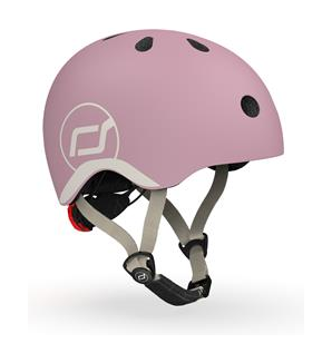 Шолом захисний дитячий Scoot and Ride, пастельно-бузковий з ліхтариком 45-51см