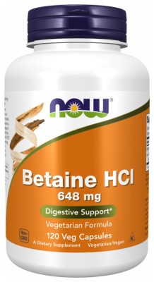 Betaine HCI 648mg - 120vcaps