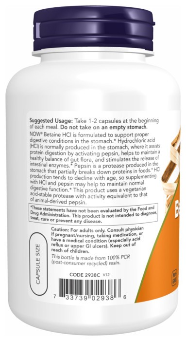 Betaine HCI 648mg - 120vcaps