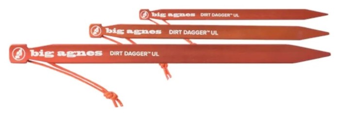 Набір кілків Big Agnes Dirt Dagger UL 6.75” Tent Stakes (6 шт.)