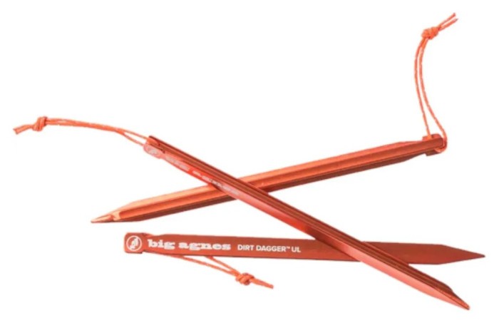 Набір кілків Big Agnes Dirt Dagger UL 6.75” Tent Stakes (6 шт.)