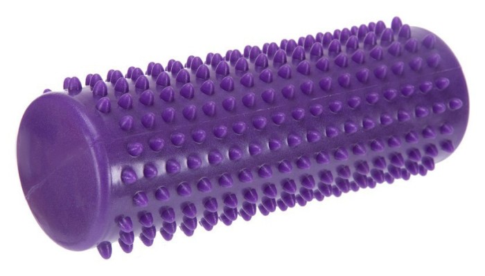Масажний циліндр EasyFit Spindle з шипами фіолетовий, укр, укр