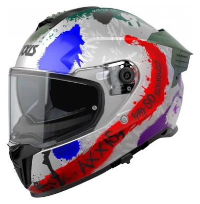 Мотошолом AXXIS HAWK SV EVO Sick Joke A2 Matt Grey