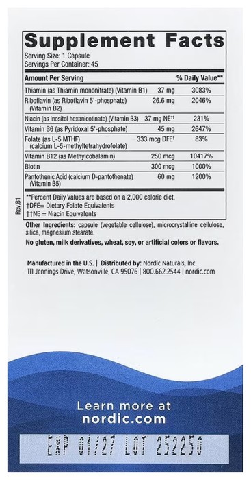Vitamin B Complex - 45 caps