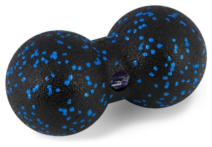Массажний набір PowerPlay PP_4015 EPP Foam Roller Set 4in1 (2-а ролі + 2-а м'ячі) Чорно-синій