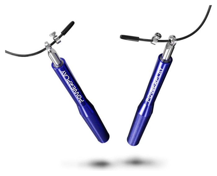 Скакалка швидкісна на підшипниках алюмінієва PowerPlay 4207 Elite Jump Rope Синя (3m.)