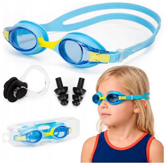 Окуляри для плавання Aquaget дитячі AQ0014 Sky Blue