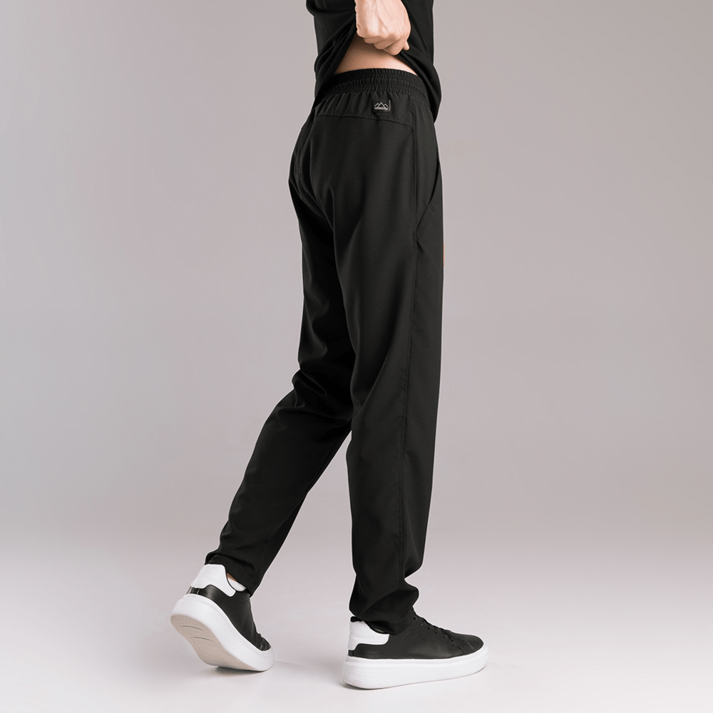 Чоловічі чорні штани весняні літні з софту легкі прямого крою Pobedov Aero, укр, укр