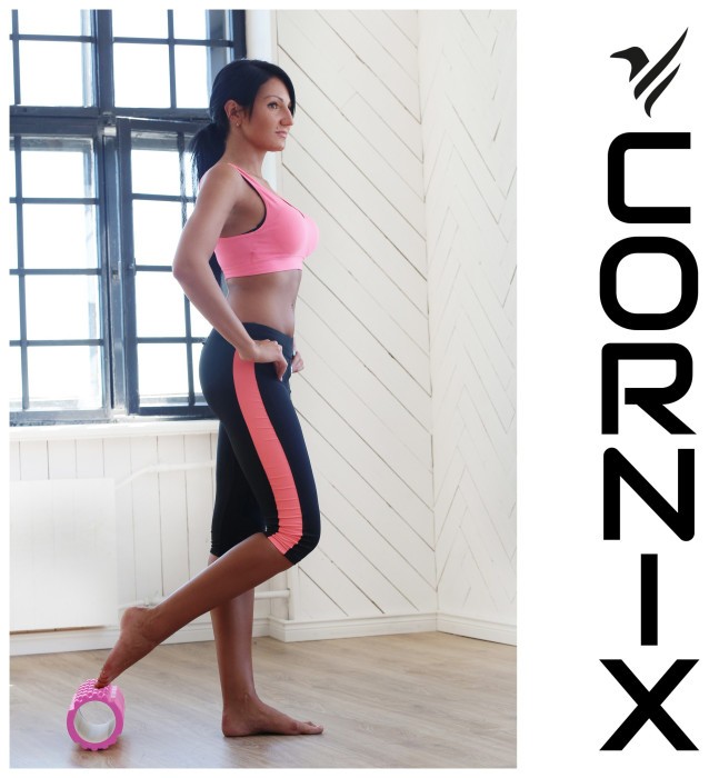 Масажний ролик Cornix EVA 33 x 14 см (валик, роллер) XR-0031 Pink