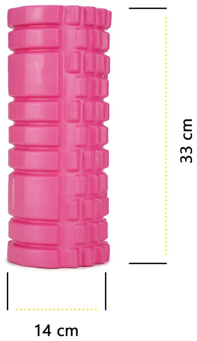 Масажний ролик Cornix EVA 33 x 14 см (валик, роллер) XR-0031 Pink