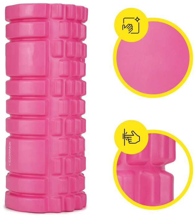 Масажний ролик Cornix EVA 33 x 14 см (валик, роллер) XR-0031 Pink