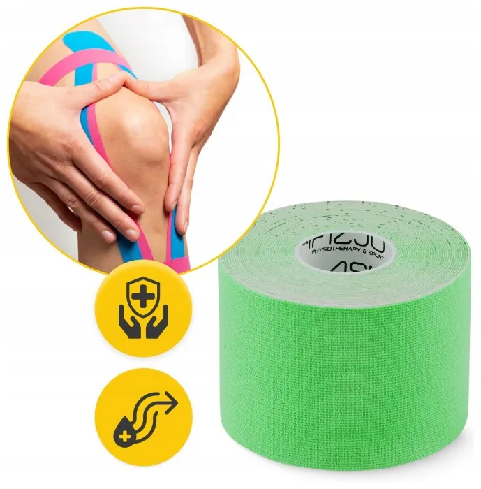 Стрічка кінезіологічна (кінезіо тейп) 4FIZJO 5 см x 5 м Green (P-5907739315984)