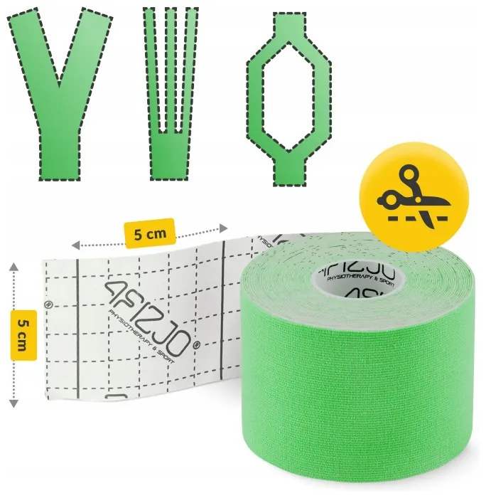 Стрічка кінезіологічна (кінезіо тейп) 4FIZJO 5 см x 5 м Green (P-5907739315984)
