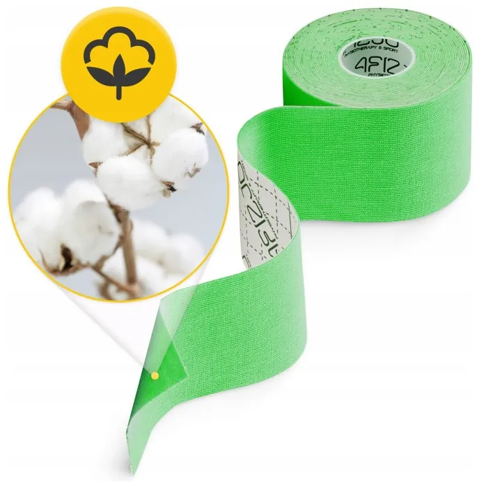 Стрічка кінезіологічна (кінезіо тейп) 4FIZJO 5 см x 5 м Green (P-5907739315984)