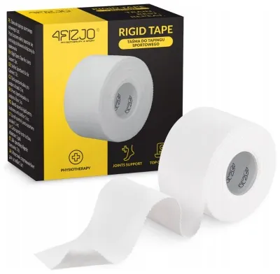 Стрічка кінезіологічна (кінезіо тейп) 4FIZJO Rigid Tape 3.8 см x 10 м жорстка White (P-5905973400817)
