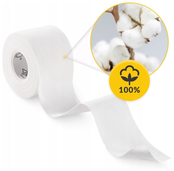 Стрічка кінезіологічна (кінезіо тейп) 4FIZJO Rigid Tape 3.8 см x 10 м жорстка White (P-5905973400817)