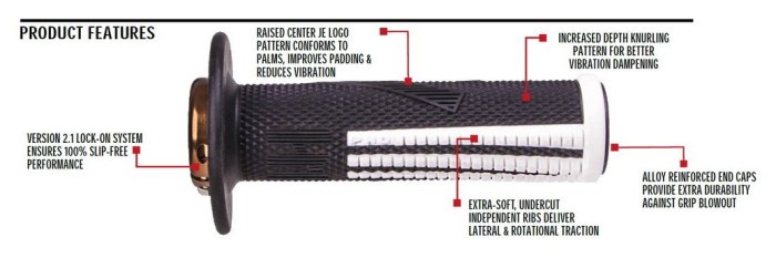 Мото Гріпси ODI EMIG PRO MX V2 Lock-On Grip - GRAPHITE
