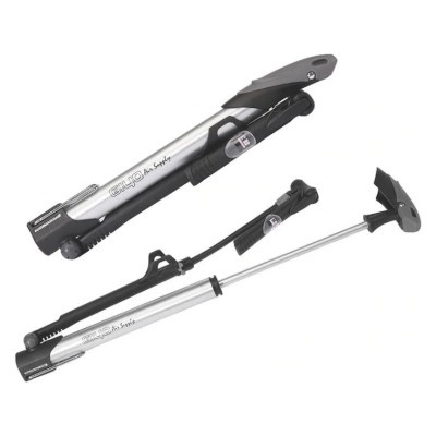 Насос міні-підлоговий GIYO GM-71 з манометром з кріпленням на раму, сірий AV/FV (140psi) (сірий)