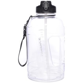 Бутылка для воды UZSPACE The King 2300 мл с трубочкой, прозрачная
