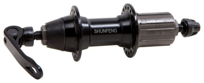 Задня втулка AL 36H Vbr SHUNFENG SF-A231R чорн. з ексцентром. під касету 8-9-10, укр, укр