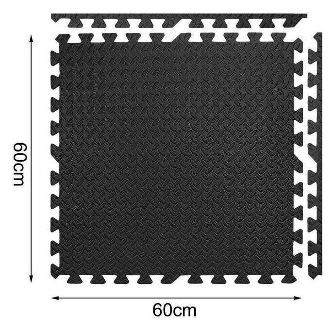 Татамі мат EasyFit SwallowTail 4 шт (60х60х1 см) пазл хвіст ластівки з бортиком