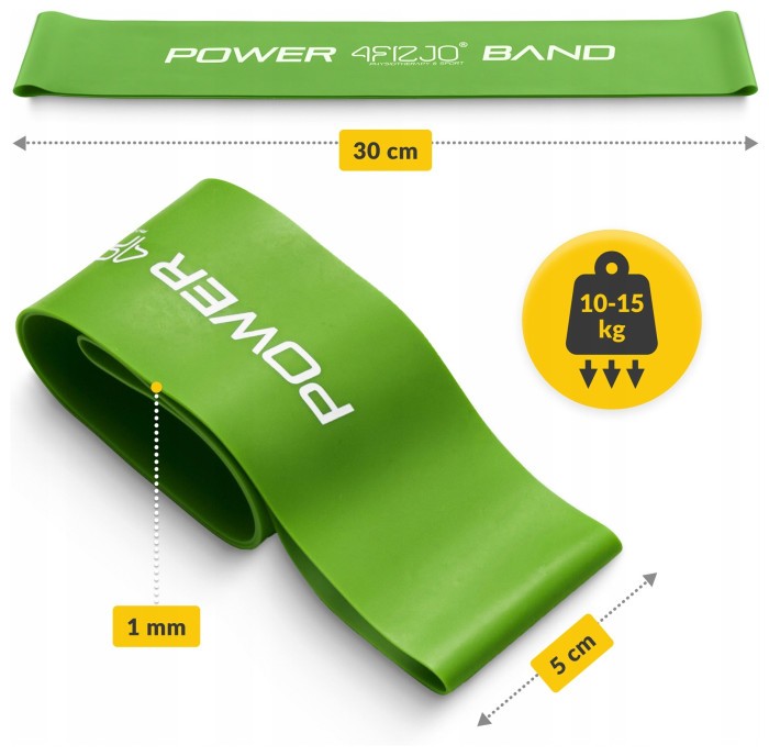 Резинка для фітнесу 4FIZJO Mini Power Band 1 мм 10-15 кг Green (P-5907222931615)