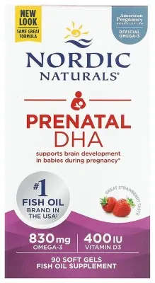 Prenatal DHA - 90 softgels Strawberry