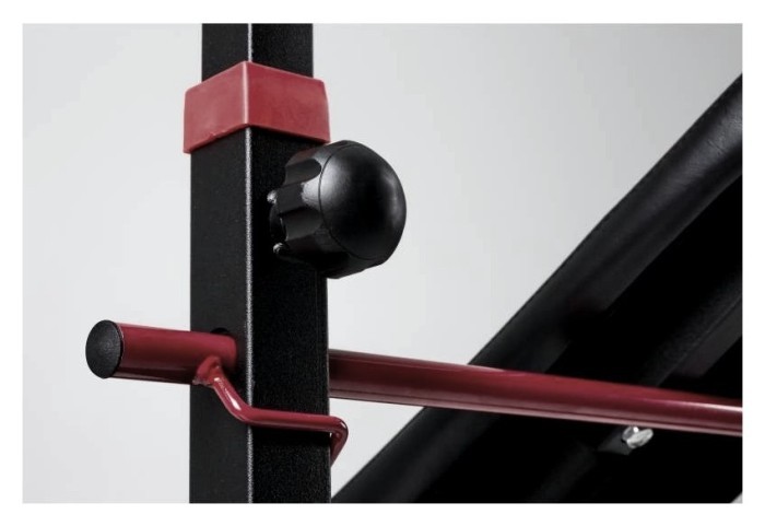 Скамейка с верхней тягой + 4 грифа + 75 кг дисков с покрытием ABS