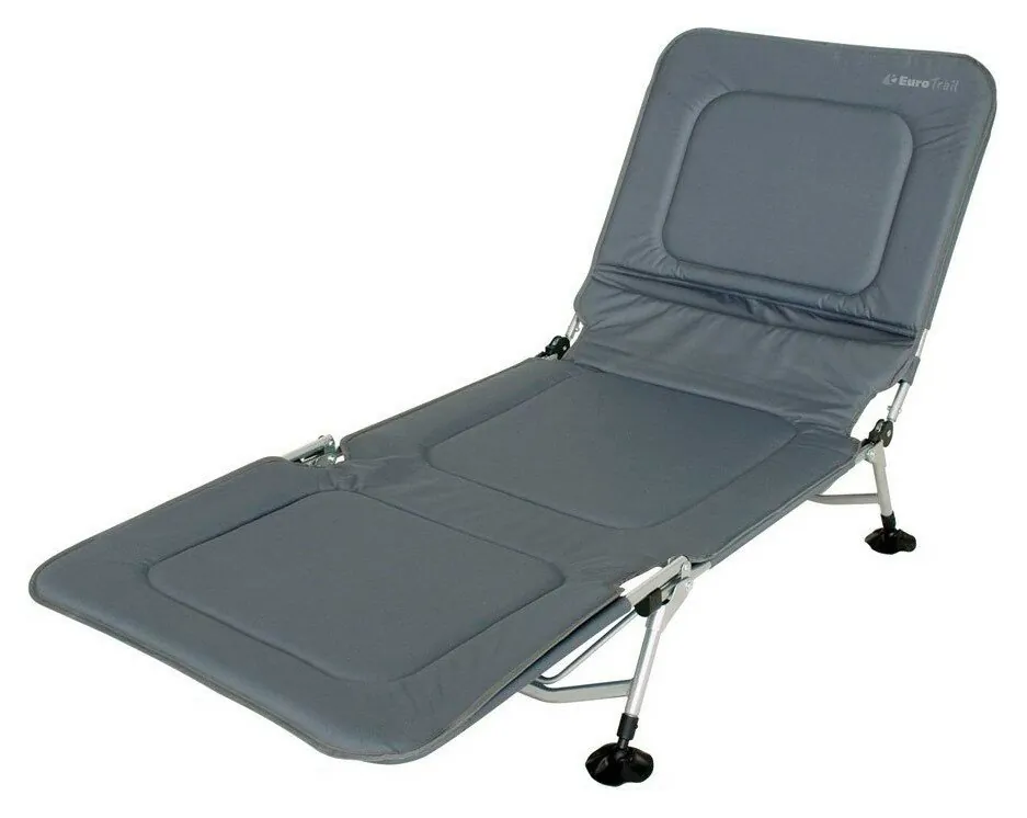 Шезлонг туристичний Eurotrail NANTES Grey (ETCF0701) (200x75x26 см grey)