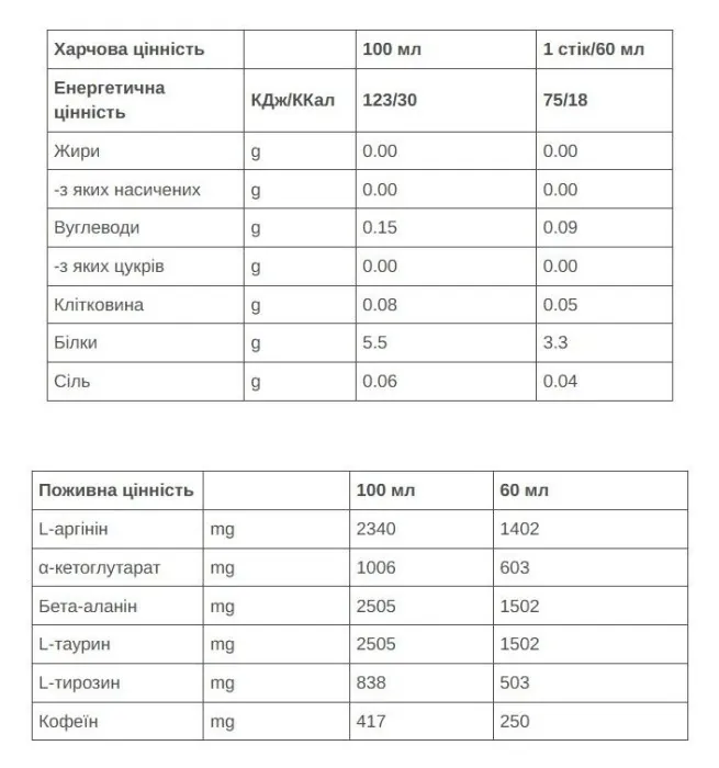 Гель 226ERS Energy Shot XTREM 250мг кофеїну синя енергія 60г 24шт/уп 1440г