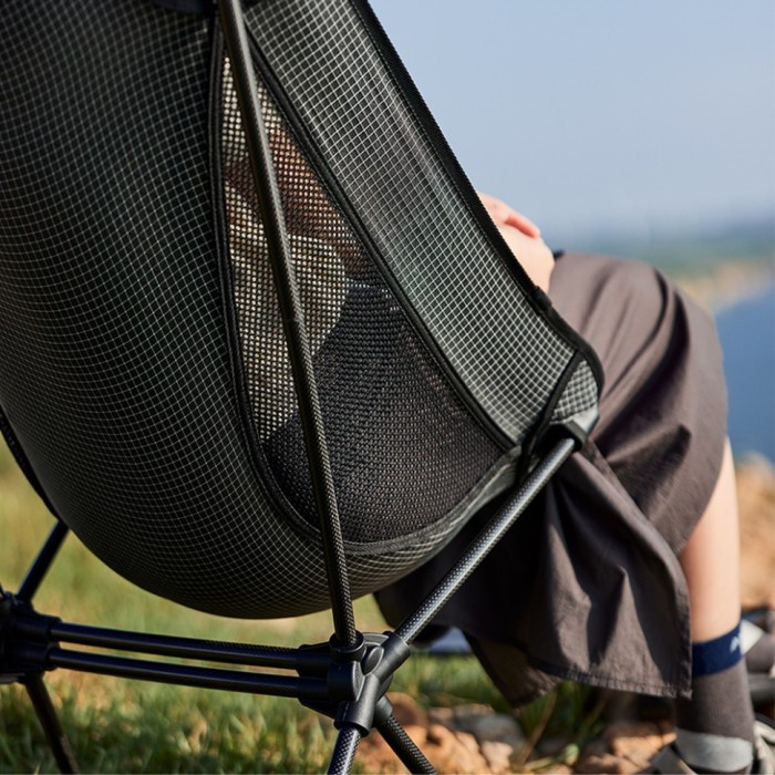 Стілець складаний Naturehike Moon YL08 NH20JJ027, 600D Oxford / алюміній, чорний