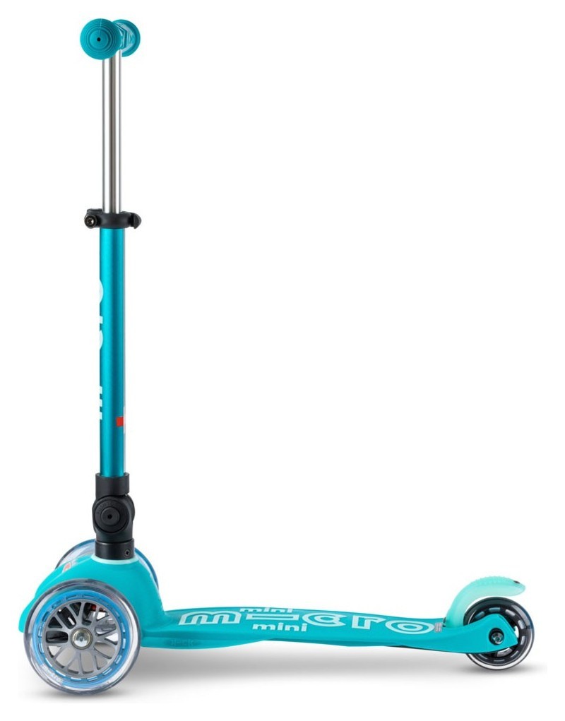 Самокат MICRO серії "Mini Deluxe Foldable" – АКВА (складний, до 50 kg, триколісний), укр, укр