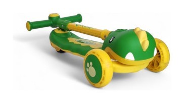 Детский трехколесный самокат Cuest Dino 8101