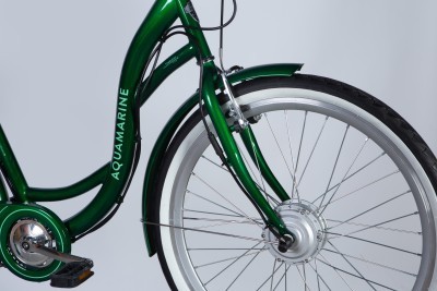 Велосипед с электроприводом 26" ST Dorozhnik eAQUAMARINE BH рама-17" 36B 12.5А*ч 350Вт зеленый YS 902 2025