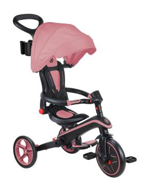 Велосипед дитячий GLOBBER серії EXPLORER TRIKE FOLDABLE 4в1, рожевий, до 20кг, 3 колеса, укр, укр