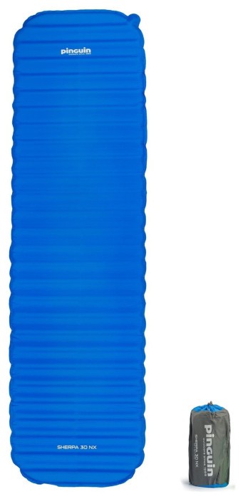 Самонадувающийся коврик Pinguin Sherpa NX, 186x55x3см, Blue