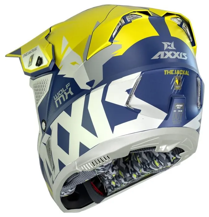 Мотошолом AXXIS WOLF Jackal A3 Matt Yellow M