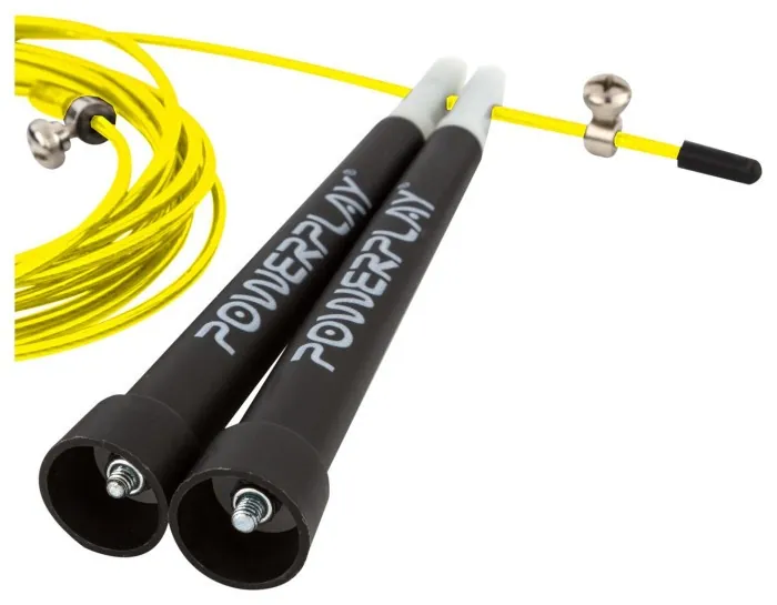 Скакалка швидкісна PowerPlay 4202 Ultra Speed Rope Жовта (2,9m.)