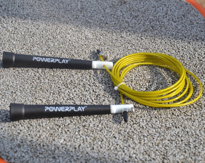 Скакалка швидкісна PowerPlay 4202 Ultra Speed Rope Жовта (2,9m.)