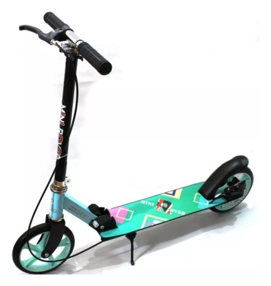 Самокат Bavar Sport c дисковым тормозом бирюзовый, укр