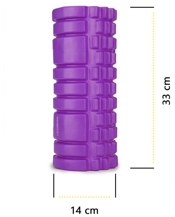 Масажний ролик Cornix EVA 33 x 14 см (валик, роллер) XR-0032 Violet