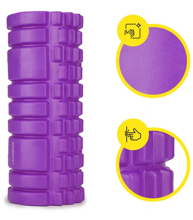 Масажний ролик Cornix EVA 33 x 14 см (валик, роллер) XR-0032 Violet